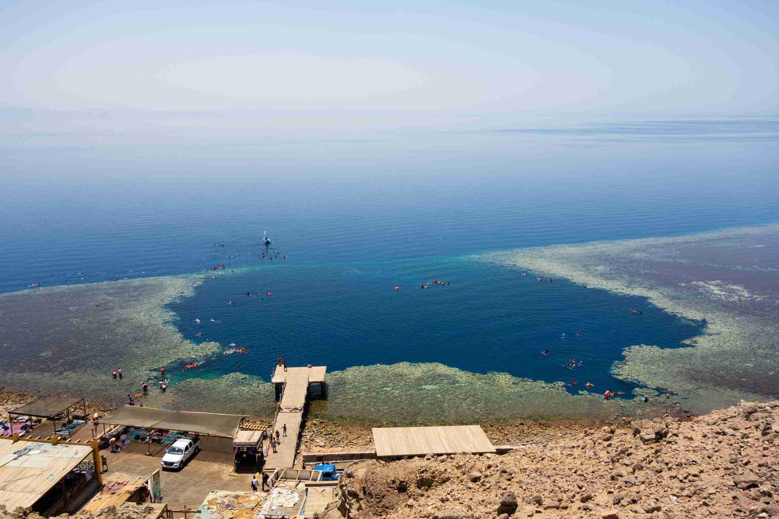 The Blue Hole at Dahab from the shore