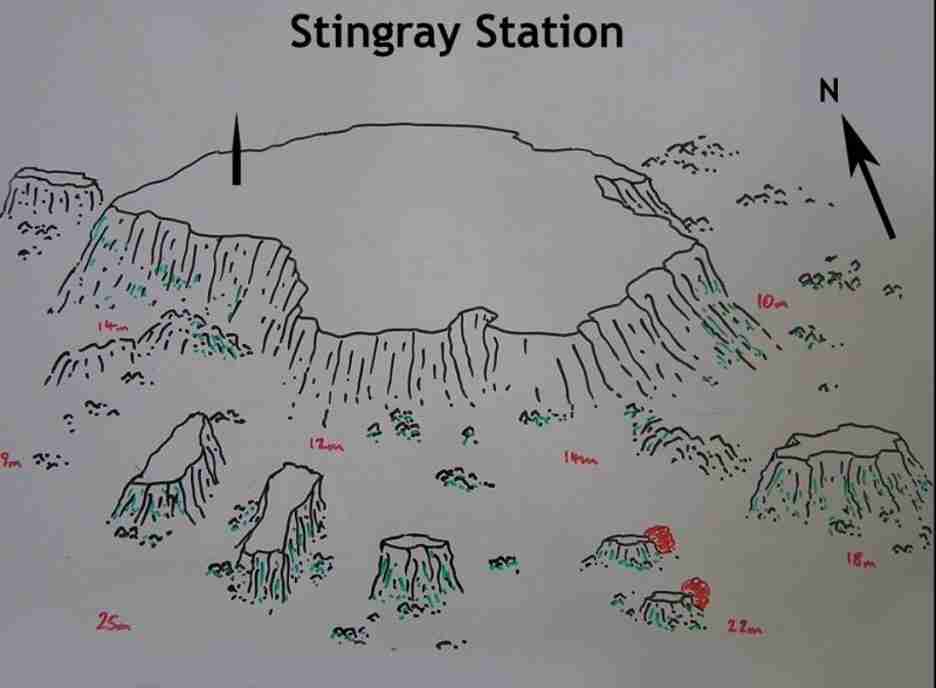 Stingray Station map on the northwestern side of Alternatives