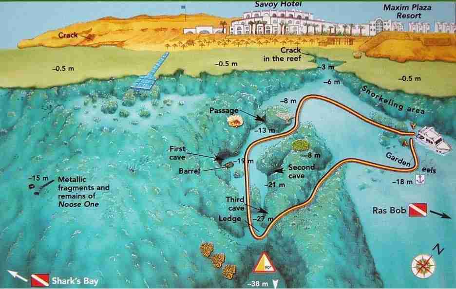 White Knight map showing the canyon, tunnel and caves