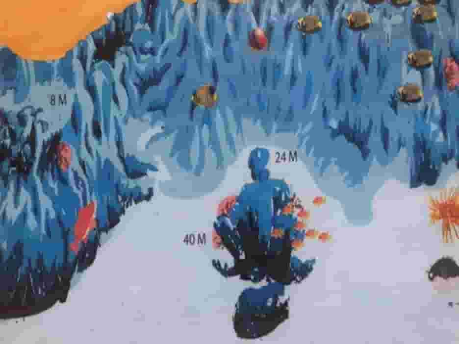 North Umm Gamaar site map with the two coral blocks