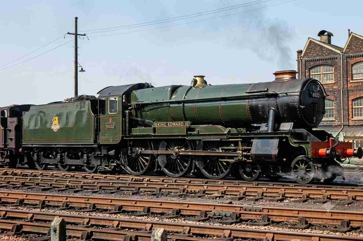Stanier 8F steam locomotive of the type carried as deck cargo