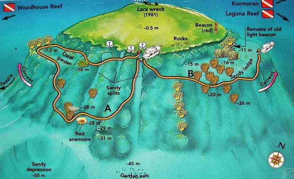 Jackson Reef in the Strait of Tiran with its southern moorings