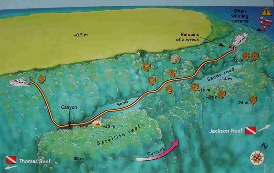 Chart of Woodhouse with the canyon along its eastern side